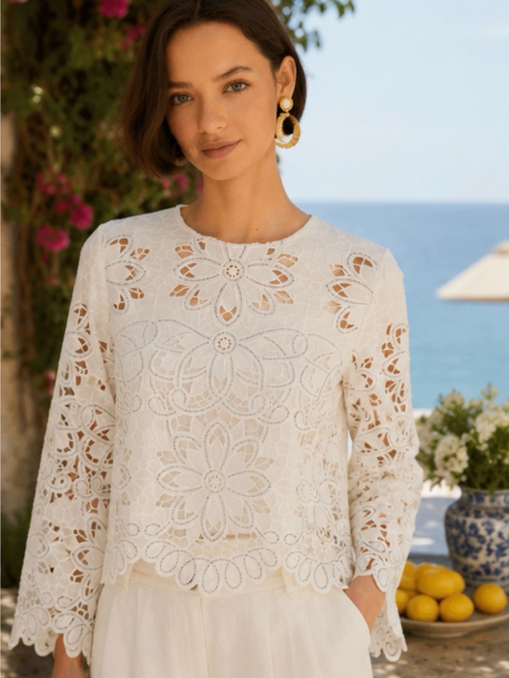 Farm Rio Eyelet Top - Picture 2 of 12